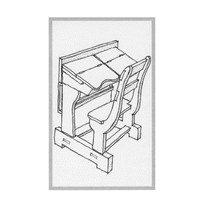 Dobb. skolebænk, kit