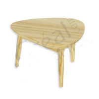 Bord triangel, lakeret ask