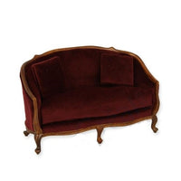 Sofa Louis XV valnød, velour