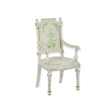 Stol, Louis XVI, elfenbensfarvet-håndmalet blomster m/armlæn