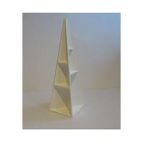 Pyramide deco-tårn, hvid H: 24 x 7,5 x 7,5 cm
