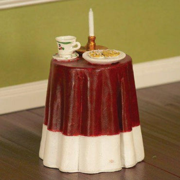 Julemandens snack bord m/kop te, lys og chokolade, RESIN