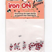 Iron on røde, runde
