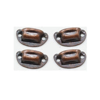 Victoriansk skuffebeslag 4 stk. robbet bronze