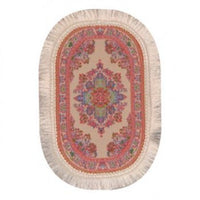 Gulvtæppe oval tyrkisk pink