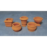 terracotta potter 5 stk.