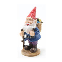 Nisse/Gnom med stok og kurv m/blomster