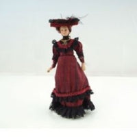 Victoriansk lady i rød