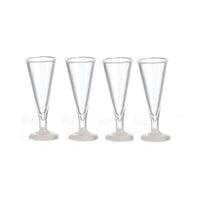 Champagneglas, plast 4 stk.