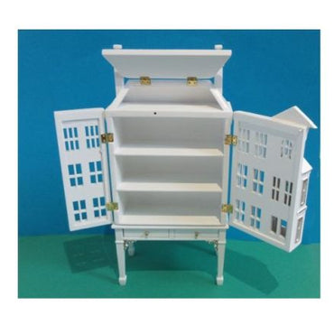 Dukkehus på bord, hvid,  skala 1:144