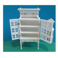 Dukkehus på bord, hvid,  skala 1:144