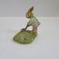 Keramik kanin havefigur, golf