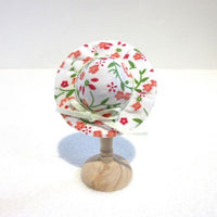 Sommerhat m/ blomster og silkefor