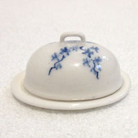 håndmalet lågfad på fod, blue