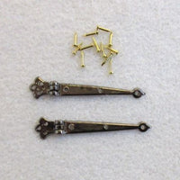 Silver long hinges 2 stk. + søm