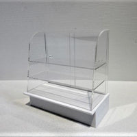 Butiksdisk, plexiglas hvid sokkel