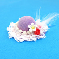 Hat lilla m/pynt