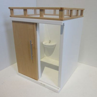 Selvstændig badeværelse bygning med skydedør