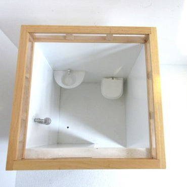 Selvstændig badeværelse bygning med skydedør