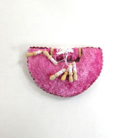Kniplebræt håndlavet + hånddrejet rosa / m/rosa bånd