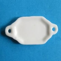 Fad, hvid porcelæn m/ hanke