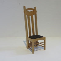 Mackintosh stol ,, the iconic Árgyre" fyrtræ m/ brun silke