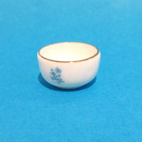 Porcelænsskål ,, Tussilago " blå blomst,