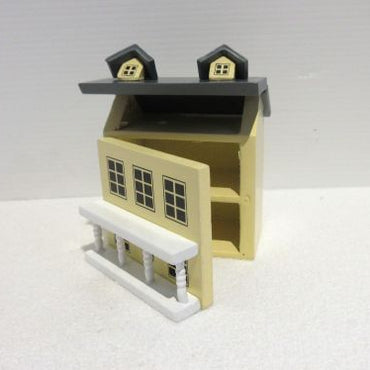 Dukkehus til dukkehuset de luxe kan åbnes, gul