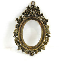 guldramme oval metal
