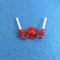 2 armede rød væg-stage m. lys