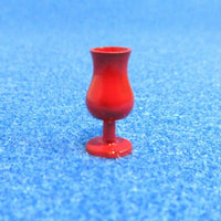 Vase/bæger, rød metal