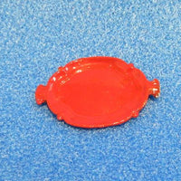 Fad med hanke, rød metal