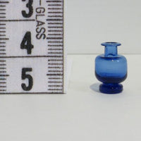 Mundblæst vase, blå glas