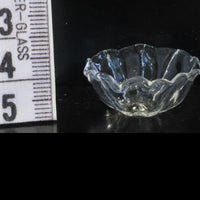 Mundblæst skål ,,kogle" klar glas