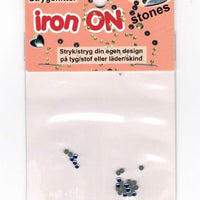 iron on krystal, blå