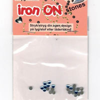 iron on krystal, lys blå