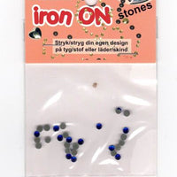 iron on krystal, mørk blå
