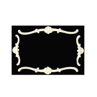 Pynt / udskæring, sæt, gips (3,8 x 2,5 cm) ( 9,8 x 2,5 cm)