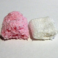 Frote håndklæder rosa + hvid 2 stk.