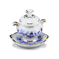 Suppe bowl Reutters Blue onion/guld