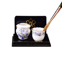 Blomsterkrukker 2 stk. Reuters Blue onion/guld