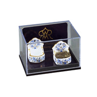 Saltbox 2 stk. Reutters Blue onion/guld