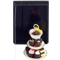 Etagere porcelæn, 3 etager m/ 5 kager