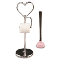 Toiletrulle-holder, metal + plunger