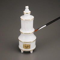 Kamin porcelæn hvid porcelæn m/guld