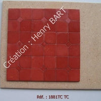 Klinker farve: Teacotta 45 stk. ( 1,88 x 1,88 - 0,68 x 0,68 cm)