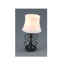 Bordlampe sort metal
