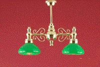 Billiardlampe m/ grønne skærme