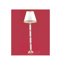 Standerlampe hvid / guld