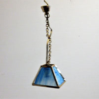 Loftlampe blå / messing